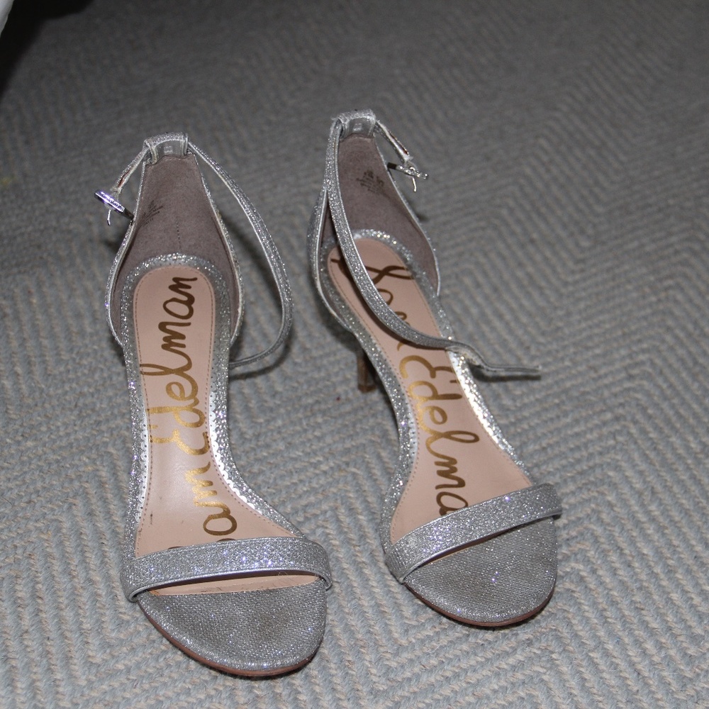 Sam Edelman sparkly sliver stilettos
